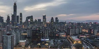 T/L WS HA PAN Beijing Panorama, Day to Night Transition /北京，中国