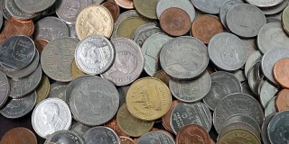 泰国硬币货币的特写镜头