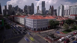 新加坡唐人街路十字路口TL WS视频素材模板下载