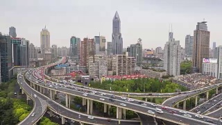 上海高架公路-淘金视频素材模板下载