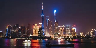 T/L WS ZO城市摩天大楼，日夜过渡/上海，中国