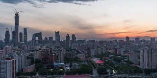 T/L WS HA PAN高视角北京市区，白天到晚上/北京，中国