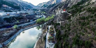 居庸关长城鸟瞰图，北京，中国