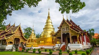 泰国清迈的佛寺(变焦镜头)视频素材模板下载