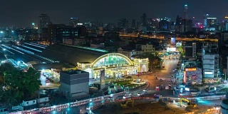 4K延时:曼谷火车站或华兰芳火车站是泰国的主要火车站