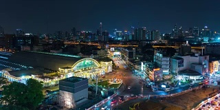 4K时间推移:曼谷火车站或华兰芳火车站是泰国的主要火车站。