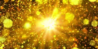 可循环发光粒子背景，金色背景