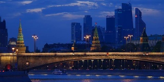 克里姆林宫和克里姆林宫的河堤。莫斯科。