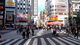 在日本东京的新宿挤满了人视频素材模板下载