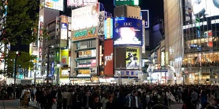 东京涩谷十字路口鸟瞰图