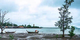 泰国甲米兰塔岛的老城湾。