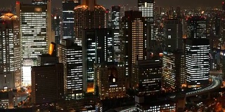 时间流逝大阪城市天际线