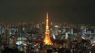 东京塔，东京市，日本视频素材模板下载