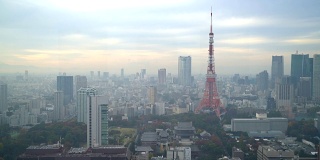 东京塔与东京城市天际线