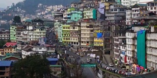 ZO，大吉岭城市高角度拍摄，西孟加拉邦，印度
