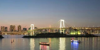 日以继夜延时东京彩虹桥