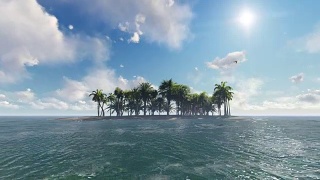 棕榈树岛视频素材模板下载
