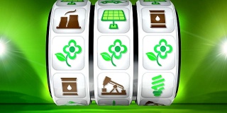 绿色能源水果机-光背景