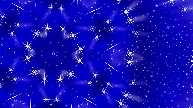 闪烁的星星在夜空中形成巨大的星星。