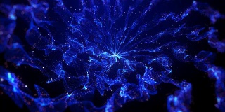 蓝色粒子漩涡背景4K