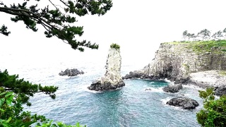 Jeju-do Oedolgae岩在济州岛视频素材模板下载