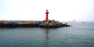 济州岛的红色灯塔