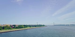 美国纽约，布鲁克林和斯塔顿岛之间的维拉萨诺海峡大桥