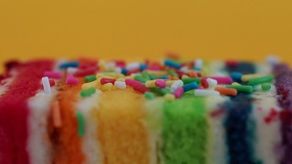 五彩缤纷的彩虹蛋糕视频素材模板下载