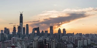 T/L WS HA ZO Beijing Urban Skyline with Sunlight /北京，中国