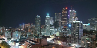 高清延时:多伦多夜晚的城市灯光