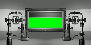 (Loop + Alpha)绿屏显示器，科幻，未来主义