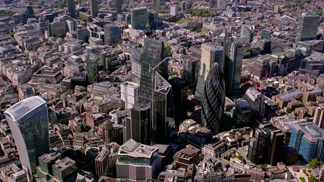 鸟瞰图，伦敦，英国。4 k