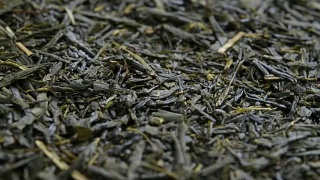 旋转干燥的绿茶叶子视频素材模板下载