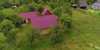 乌克兰村庄房屋鸟瞰图