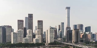 北京CBD区域鸟瞰图/中国北京
