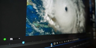 跟踪多莉特写镜头的视频编辑和飓风