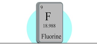 氟。门捷列夫系统元素周期表中的元素。