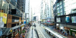 香港交通城市景观的时间推移。4 k决议。