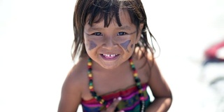 土著巴西儿童，图皮瓜拉尼族的肖像