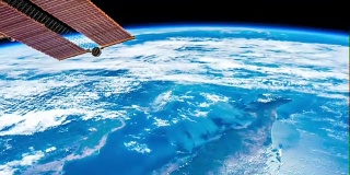 从太空看地球。真实的视频。没有CGI。来自国际空间站