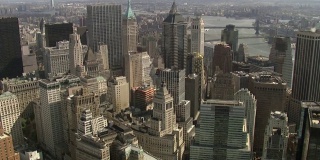 俯瞰华尔街-金融区，纽约，美国