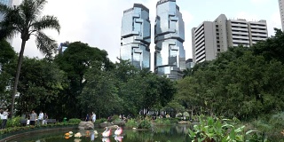 潘的植物园和香港的力宝大厦