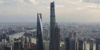 上海城市天际线的航拍视频