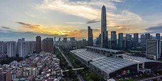 深圳现代建筑外观，时光流逝