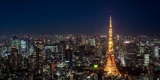 间隔拍摄:东京夜景