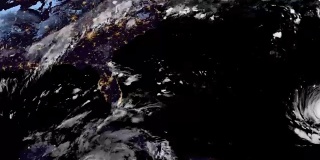 2018年飓风佛罗伦萨登陆卫星延时