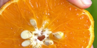 榨取橙子的慢动作。