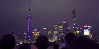 上海夜暮天际线