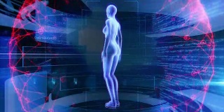 人体女性解剖三维动画生物科学技术