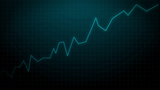 金融贸易增长在蓝图-股票交易所背景动画视频在4k分辨率。